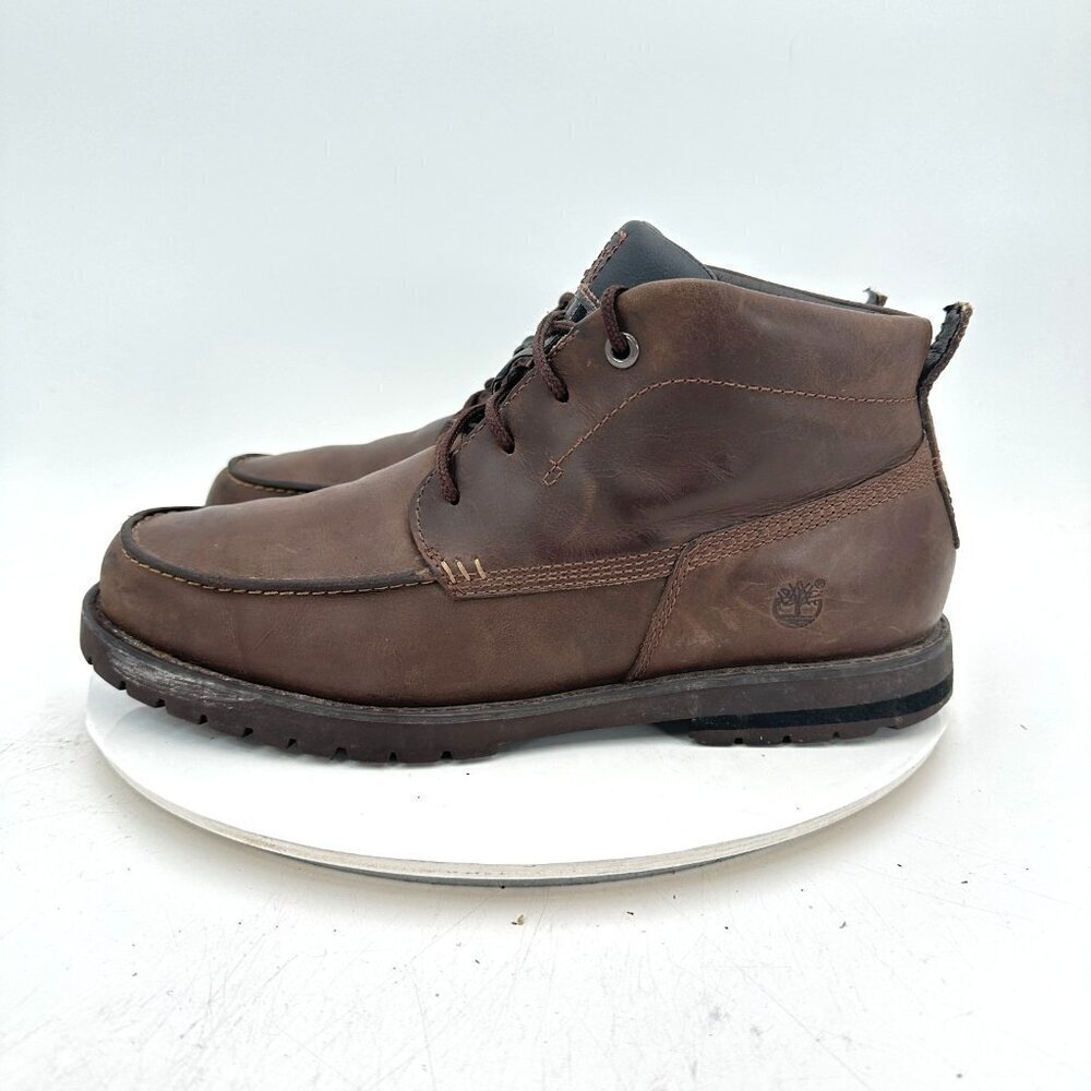 Timberland Men Size 10M 54568 Brown Balusta Leather Moc Toe Chukka Boot